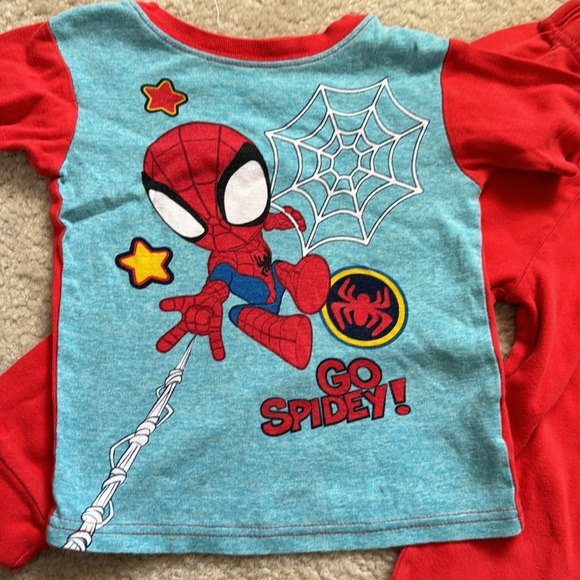 Toddler Boys Spiderman Pajama Set - Short Sleeve Shirt and Pants - Size 5T - Picture 3 of 7